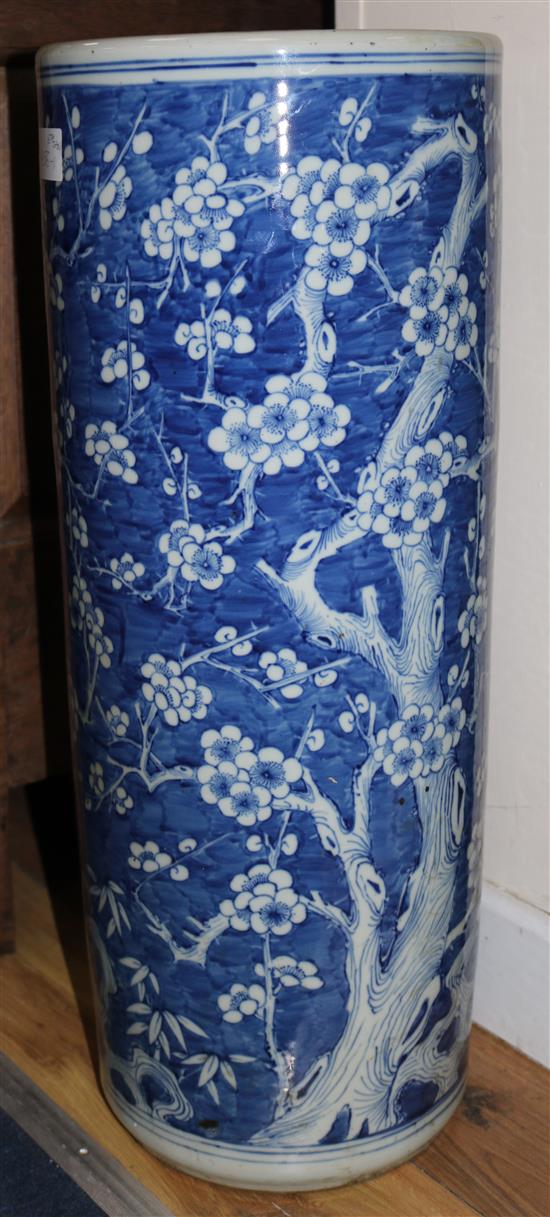 A Chinese blue and white stick stand, 19th century